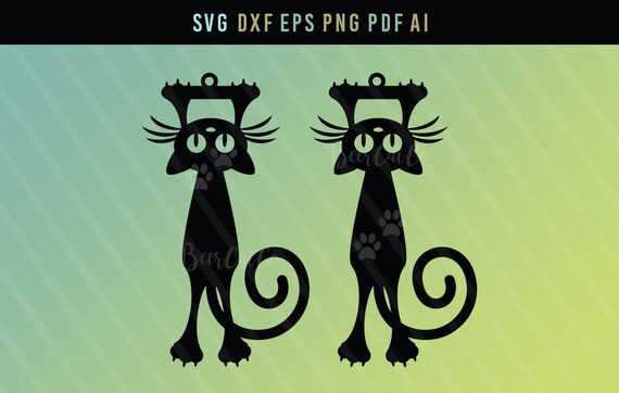 Download Funny Cat Hanging Cat Earrings Cat Gift Cute Cat Earrings Etsy PSD Mockup Templates