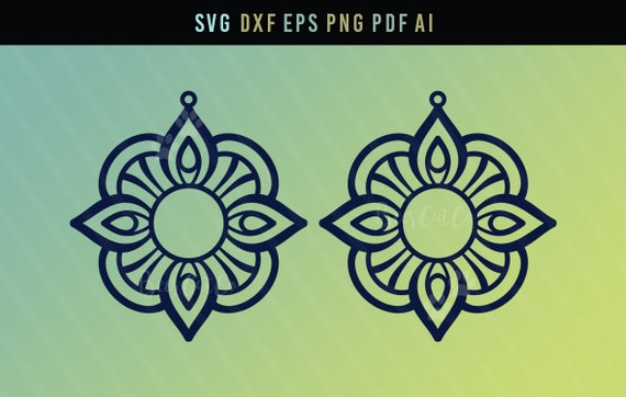 Download Mandala Earrings Eps Flower Gift Jewelry Svg Svg Flower Svg Mandala Cricut Cut Files Silhouette Cut Files Dxf Png Pdf Mandala Jewelry Craft Supplies Tools Sewing Fiber PSD Mockup Templates