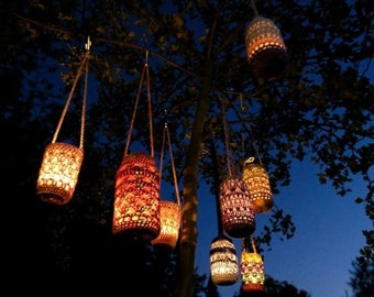 Lantern, tea light garden light, hanging light, wedding decoration