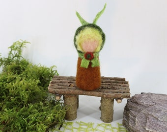 Wurzelkind Baby waldorf style, felted fairytale figure for the seasonal table, nature table, root children for spring decoration