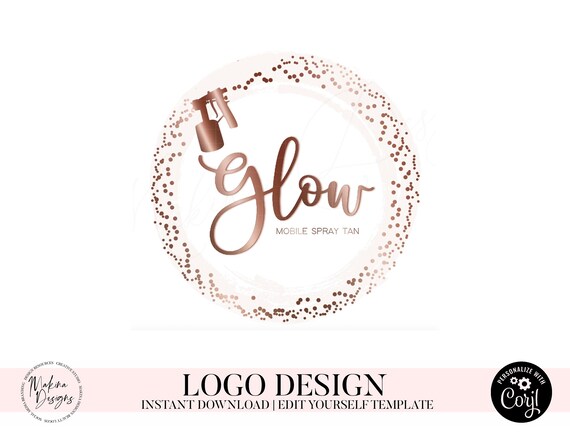 Mobile Tanning Logo Logo Design Spray Tan Logo Beauty Logo Etsy