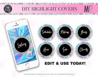 DIY Instagram Highlight Icon Covers - Instagram Stories - Instagram Story Covers - purple - Pink - Highlight Covers - Text Icons