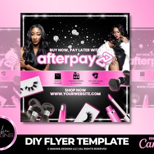 Afterpay Flyer, canva templates, afterpay payment post, social media posts, afterpaypay flyer, shop now pay later