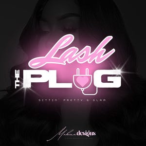 Lash & Beauty Logo Design, Editable Canva Template