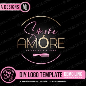 Hair logo, hair logo design, wig logo, logo template, hair extension logo, logo design hair stylist, wig logo design, bundle logos