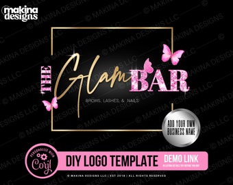 DIY LOGO DESIGN, Logo design, Logo, Premade logo, Logo Template, makeup artist, beauty salon, beauty logo, boutique, bundles