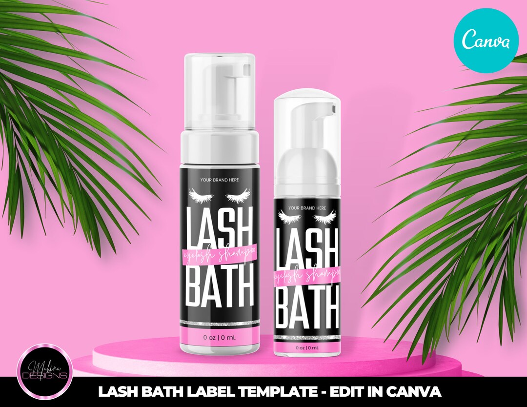 Lash Shampoo Label, Lash Shampoo, Lash Bath Label, Lash Cleanser Labels