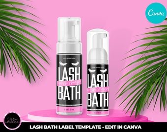 Lash shampoo label, lash shampoo, lash bath label, lash cleanser labels, lash cleanser sticker, lash shampoo sticker, lash bottle label