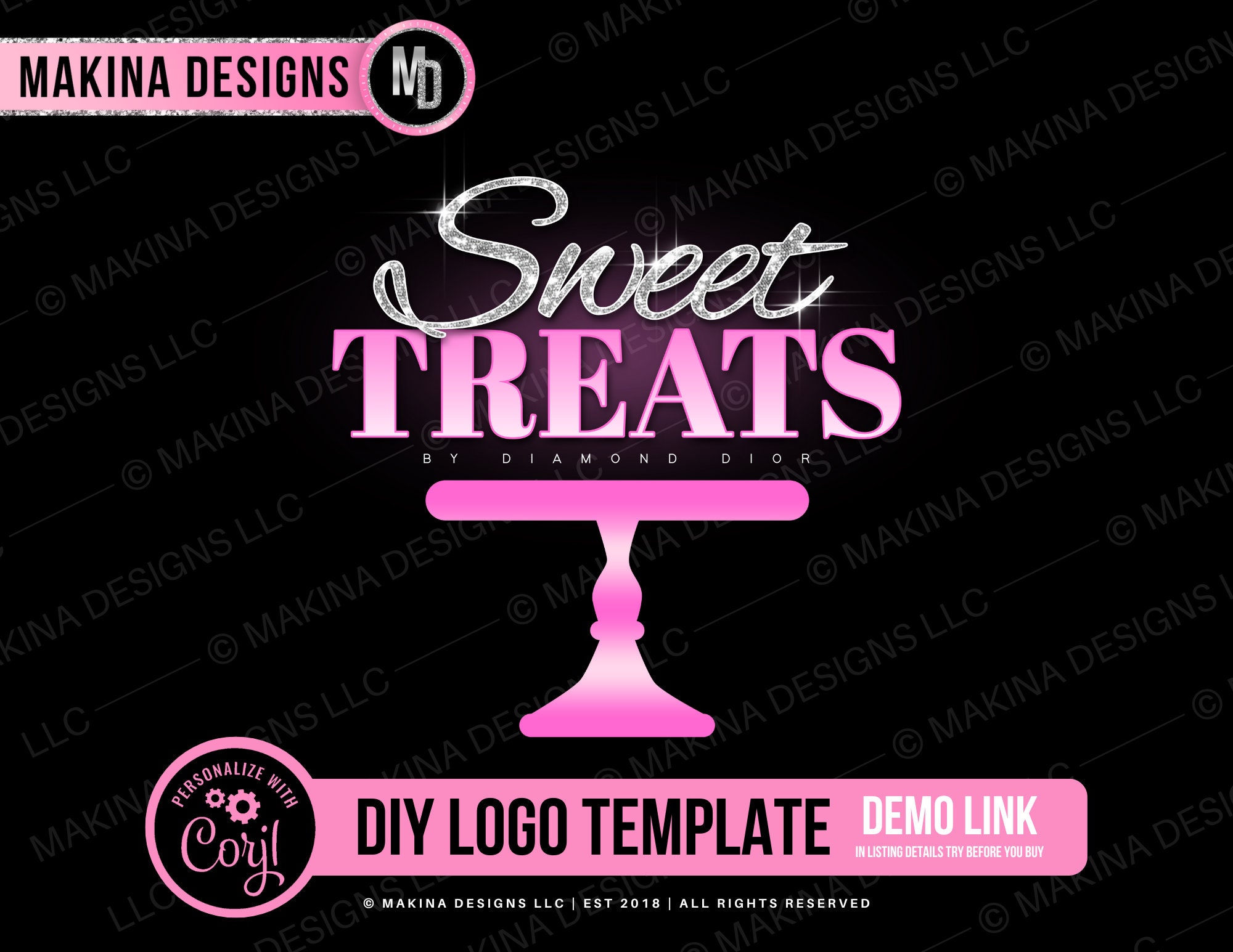 BAKING LOGO DESIGN, Cake logo, Logo design, Logo, Premade logo, Logo Template, baking, pastry, sweets, chef, baker, logo