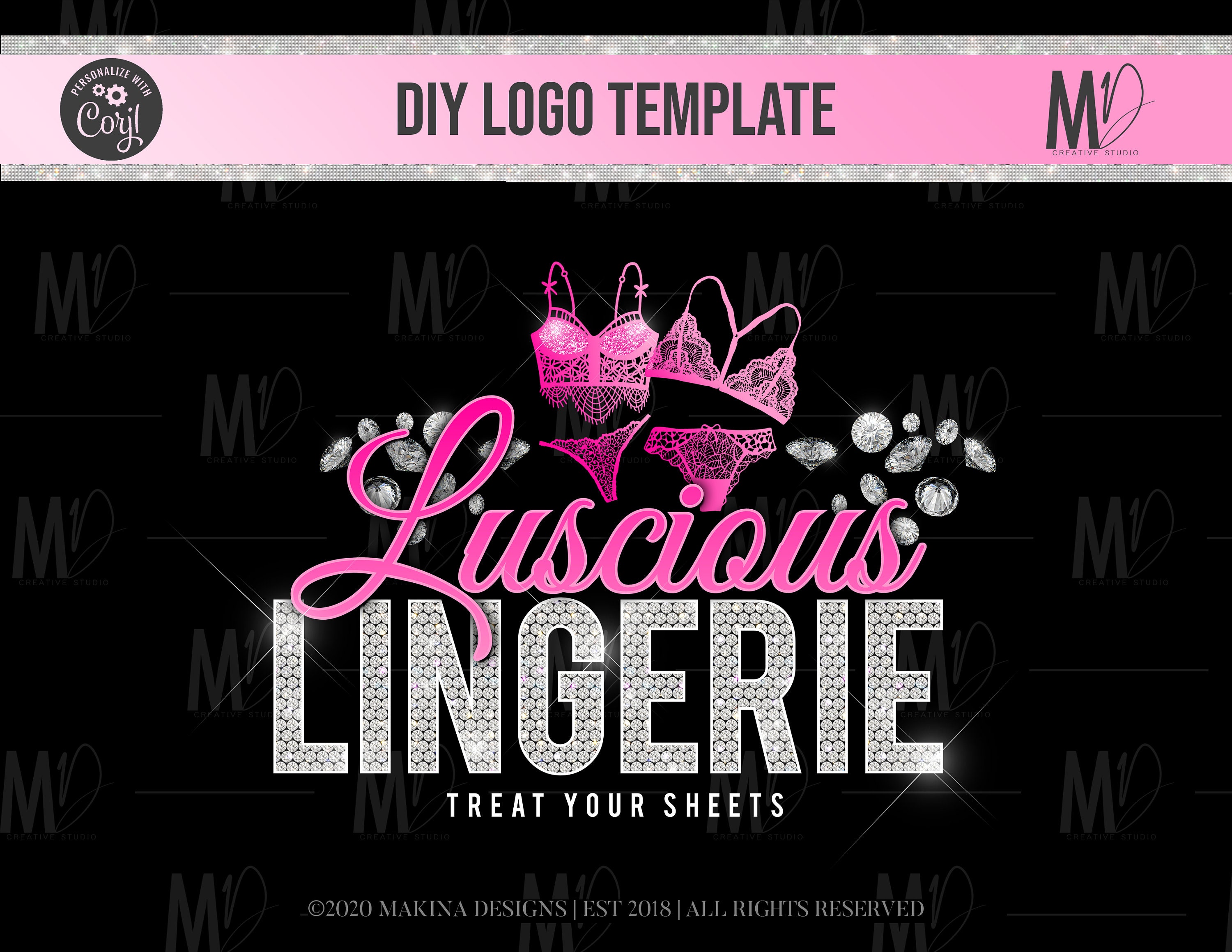 LINGERIE LOGO DESIGN store boutique logo Logo design Logo Etsy