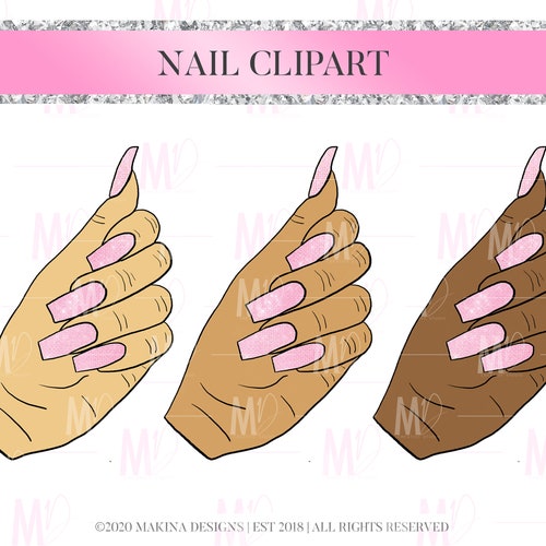 NAIL CLIPART Nail Png Hand Painted Nails Hand Clipart - Etsy