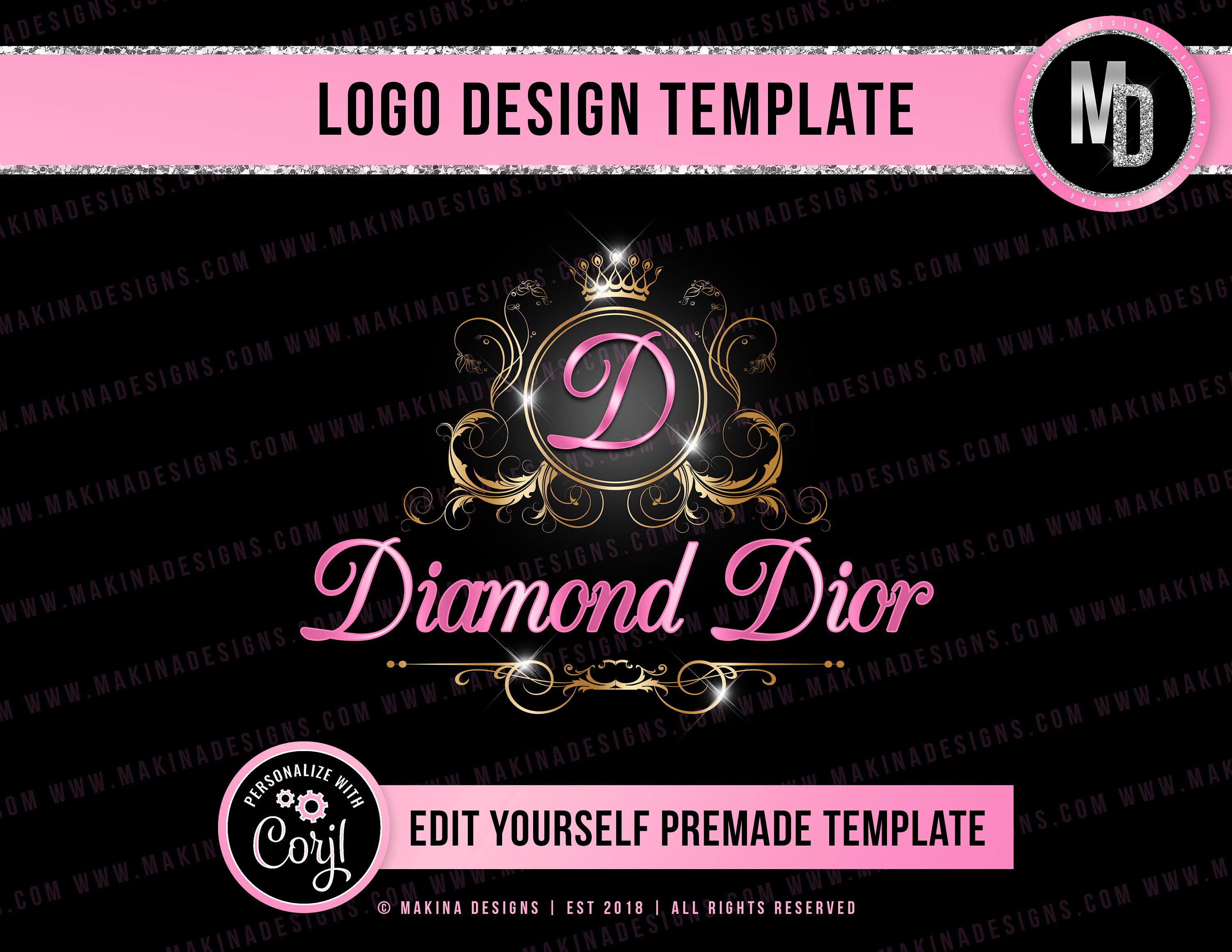 Graphic Design fashion design branding DIY Beauty logo template