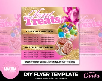 Baking Dessert Treats Flyer template, Bakery e-flyer, baking sale flyer, desserts flyer, treats maker, baker, dessert flyer