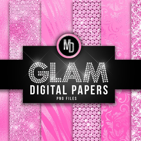 PAPIER NUMÉRIQUE GLAM, textures glam roses, textures paillettes, textures diamantées, paillettes roses, papier numérique