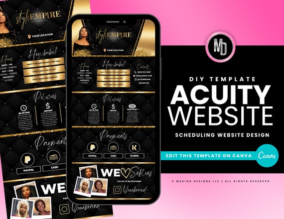DIY ACUITY WEBSITE Template Edit on Canva Acuity (Download Now) - Etsy
