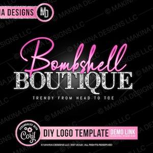 DIY LOGO DESIGN, Logo design, Logo, Premade logo, Logo Template, shopping logo, store logo, boutique logo