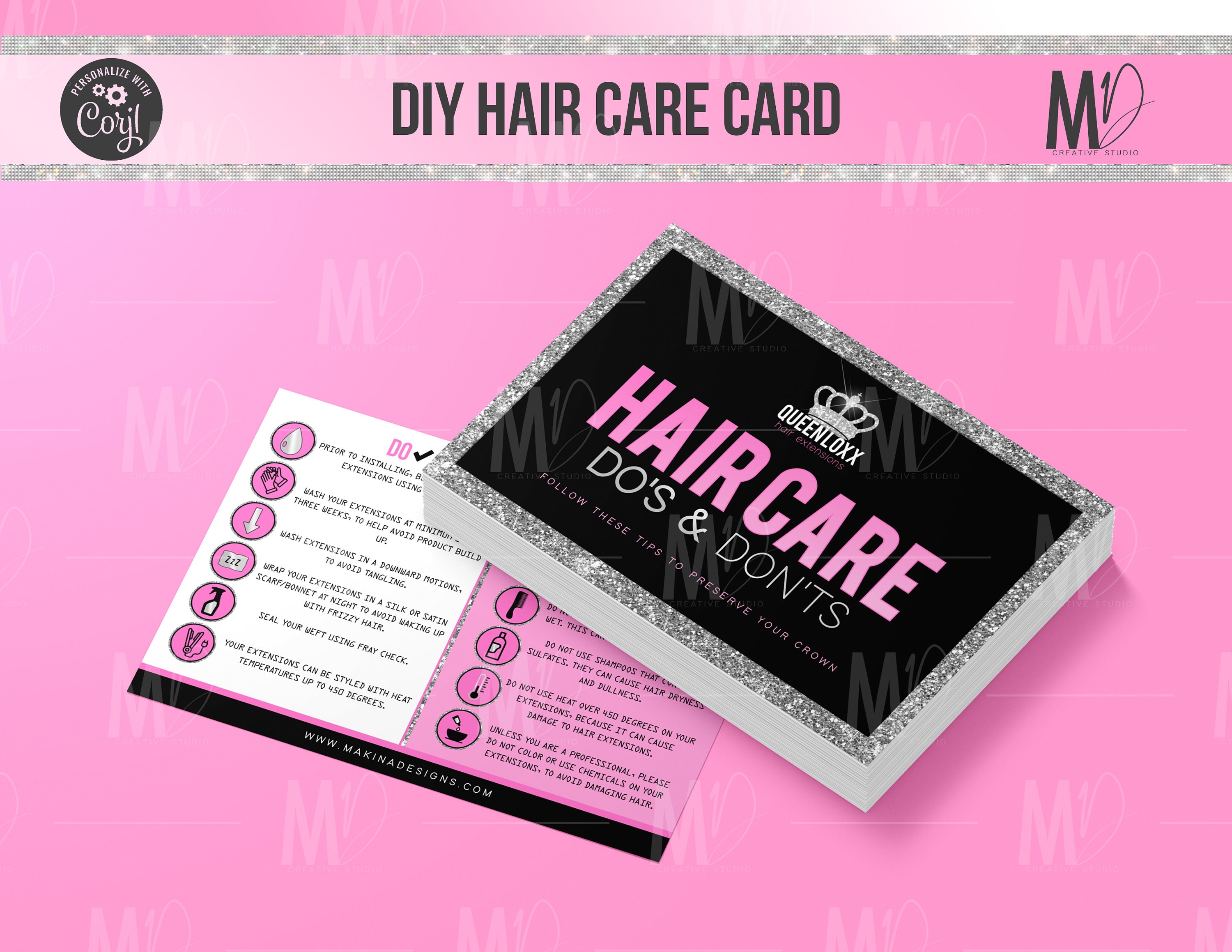 HAIR CARE CARD hair extensions care card post card hair Etsy