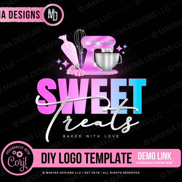 BAKING LOGO DESIGN, Cake logo, Logo design, Logo, Premade logo, Logo Template, baking, pastry, sweets, chef, baker, logo