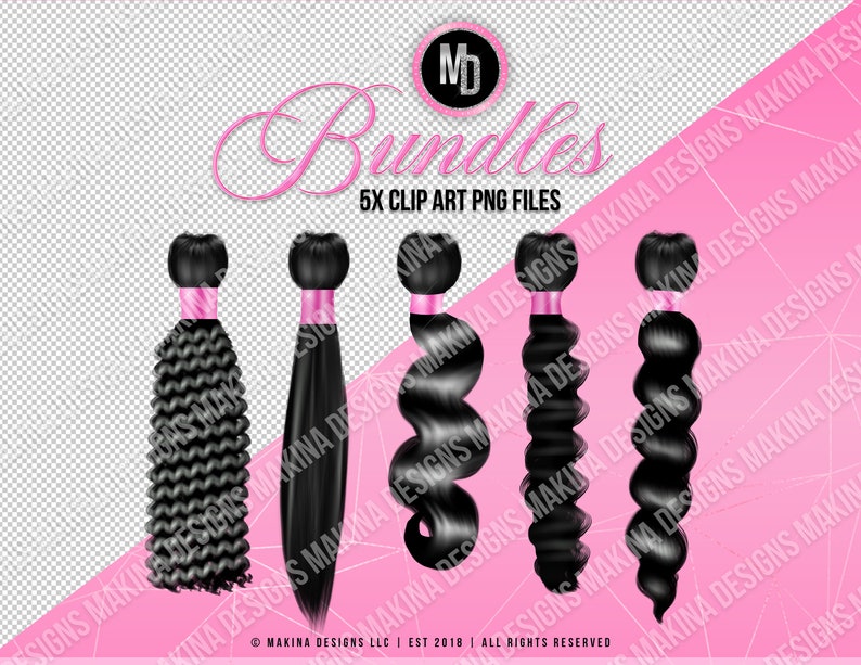 HAIR CLIP ART Hair Png Hand Painted Hair Flowing Hair Hair Etsy