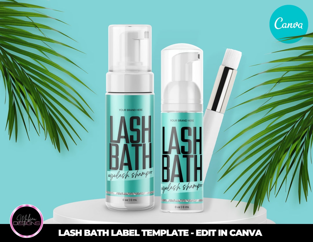 Lash Shampoo Label, Lash Shampoo, Lash Bath Label, Lash Cleanser Labels