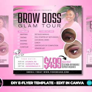 BROW CLASS TEMPLATE, Eyebrow class, Microblading, waxing, brow tinting, brow lamination, eyebrows, brow business