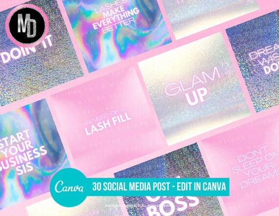 Light Holographic Premade Flyers