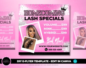 Homecoming Lashes Flyer, Homecoming Flyer, Class Flyer, Campaign Flyer, Class Campaign Flyer, Election Flyer, Homecoming Campaign Flyer