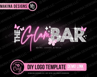 DIY LOGO DESIGN, Logo design, Logo, Premade logo, Logo Template, makeup artist, beauty salon, beauty logo, boutique, bundles