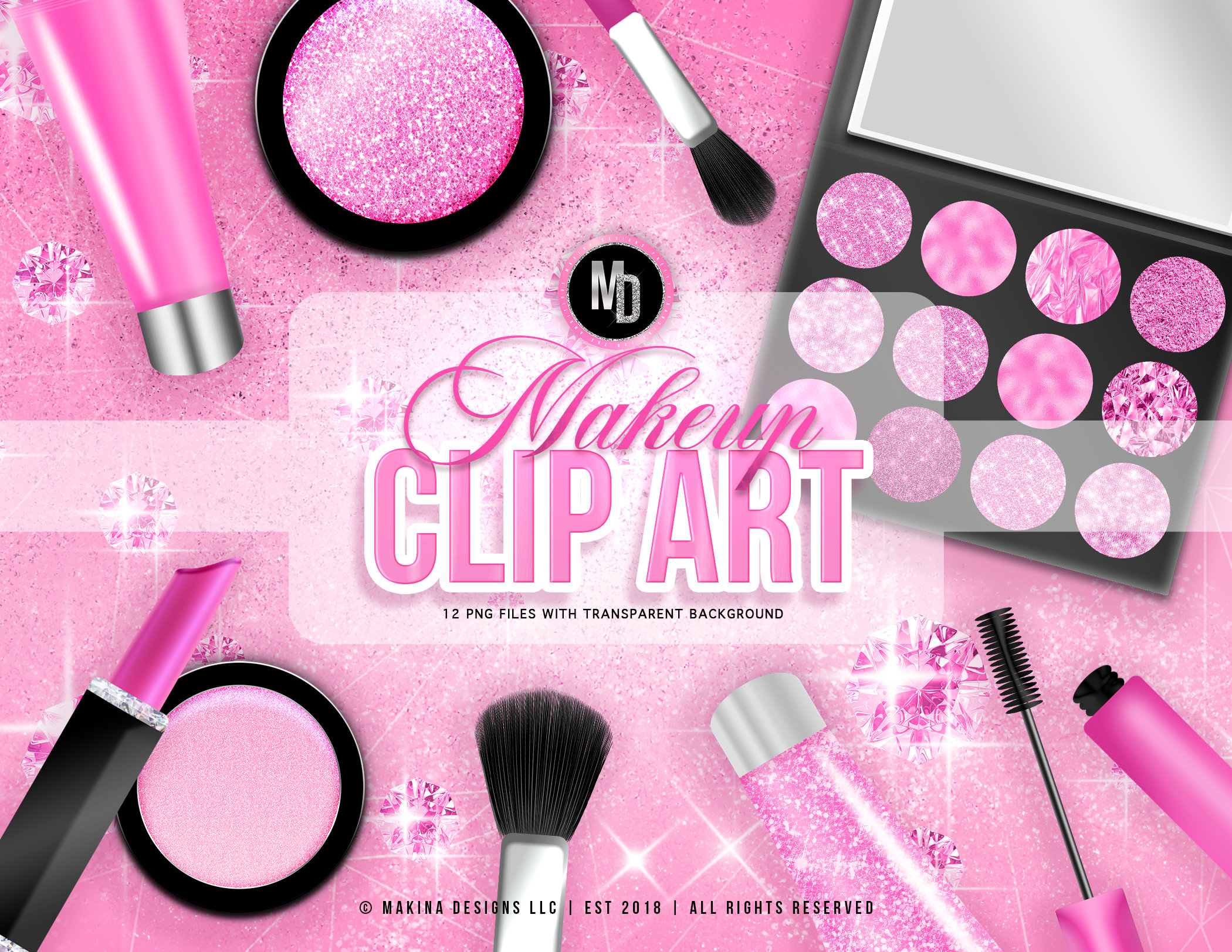 MAKEUP CLIPART Png Files Makeup Artists Makeup Clip Art | Etsy