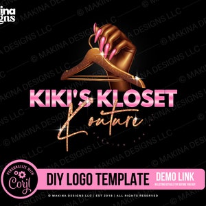 Modèle de logo de vêtements modifiable, création de logo, logo, logo préfabriqué, modèle de logo, logo de magasin de vêtements, logo de boutique, boutique, lots