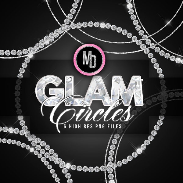 GLAM CIRCLES, design elementen, diamantcirkels, glitters, glam, glitter, glittercirkels
