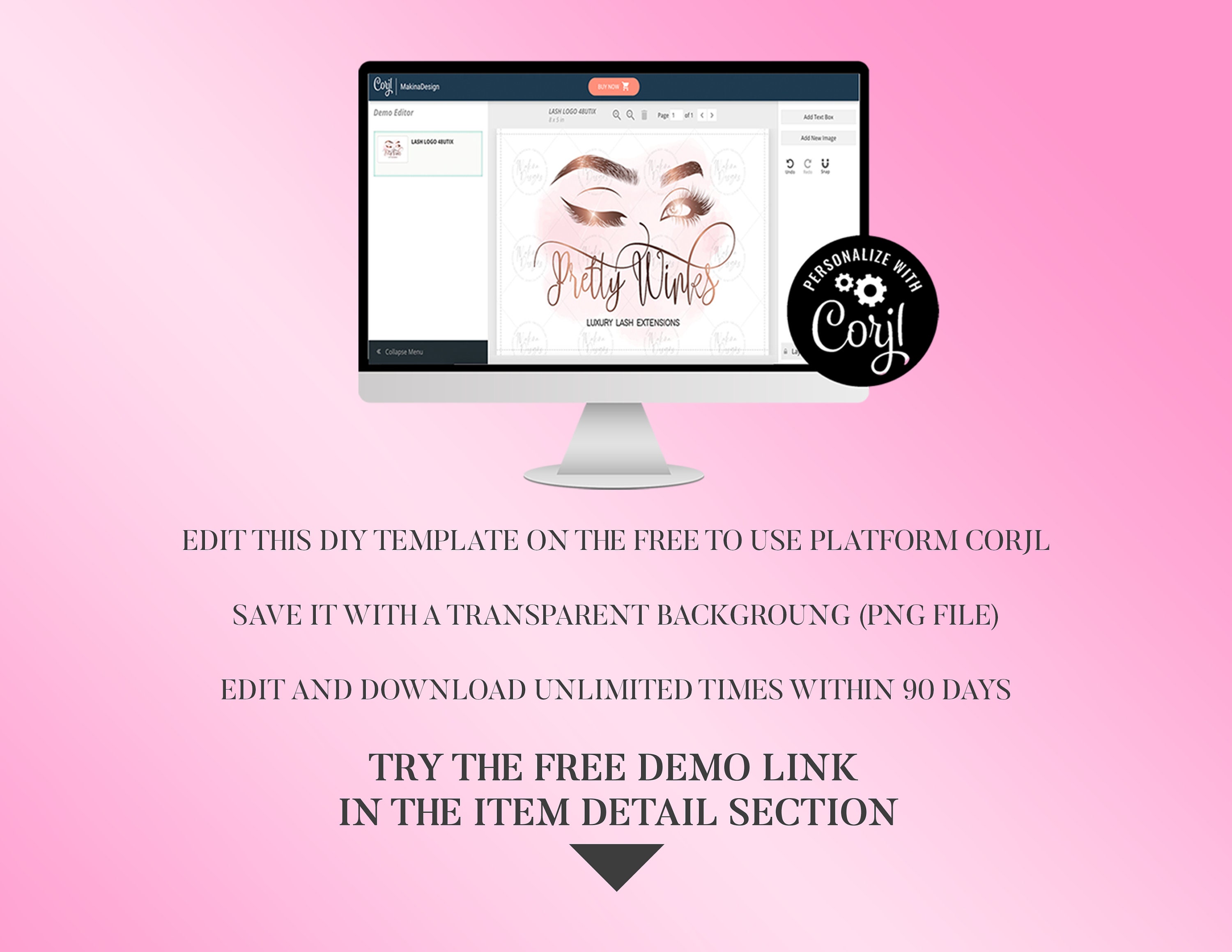 Lip Gloss Logo Design gloss Logo Design lip gloss Logo | Etsy