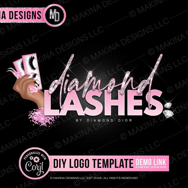 DIY LOGO DESIGN, Lash Logo design, Logo, eyelash Premade logo, Logo Template, makeup artist, beauty salon, beauty logo, boutique, bundles