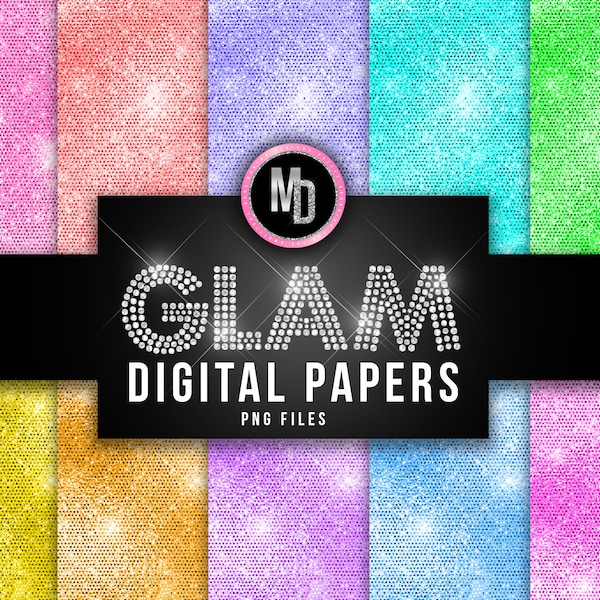 GLAM GLITZERPAPIER, Regenbogen Glitzer Glam Texturen, Glitzer Texturen, Diamant Texturen, rosa Glitzer, Digitalpapier