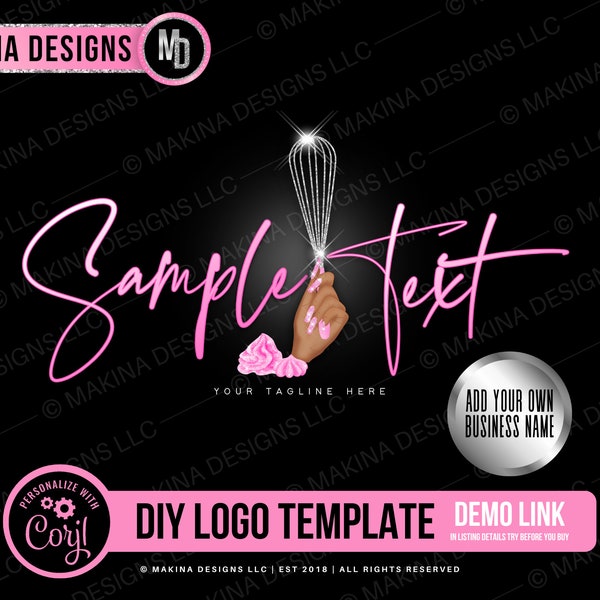 BAKING LOGO DESIGN, Cake logo, Logo design, Logo, Premade logo, Logo Template, baking, pastry, sweets, chef, baker, logo