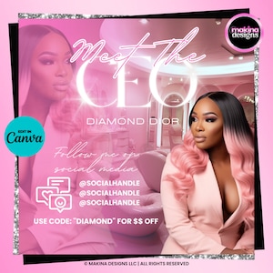 Meet The Ceo Flyer Template, social media post, instagram flyer, flyer design, beauty, eyelash flyer, social media eyelash