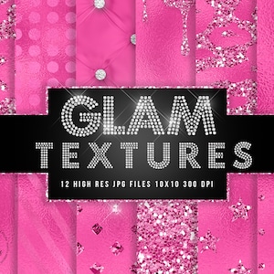 Pink doll textures digital paper, glam textures, glitter textures, diamond textures, pink dolly glam, digital paper