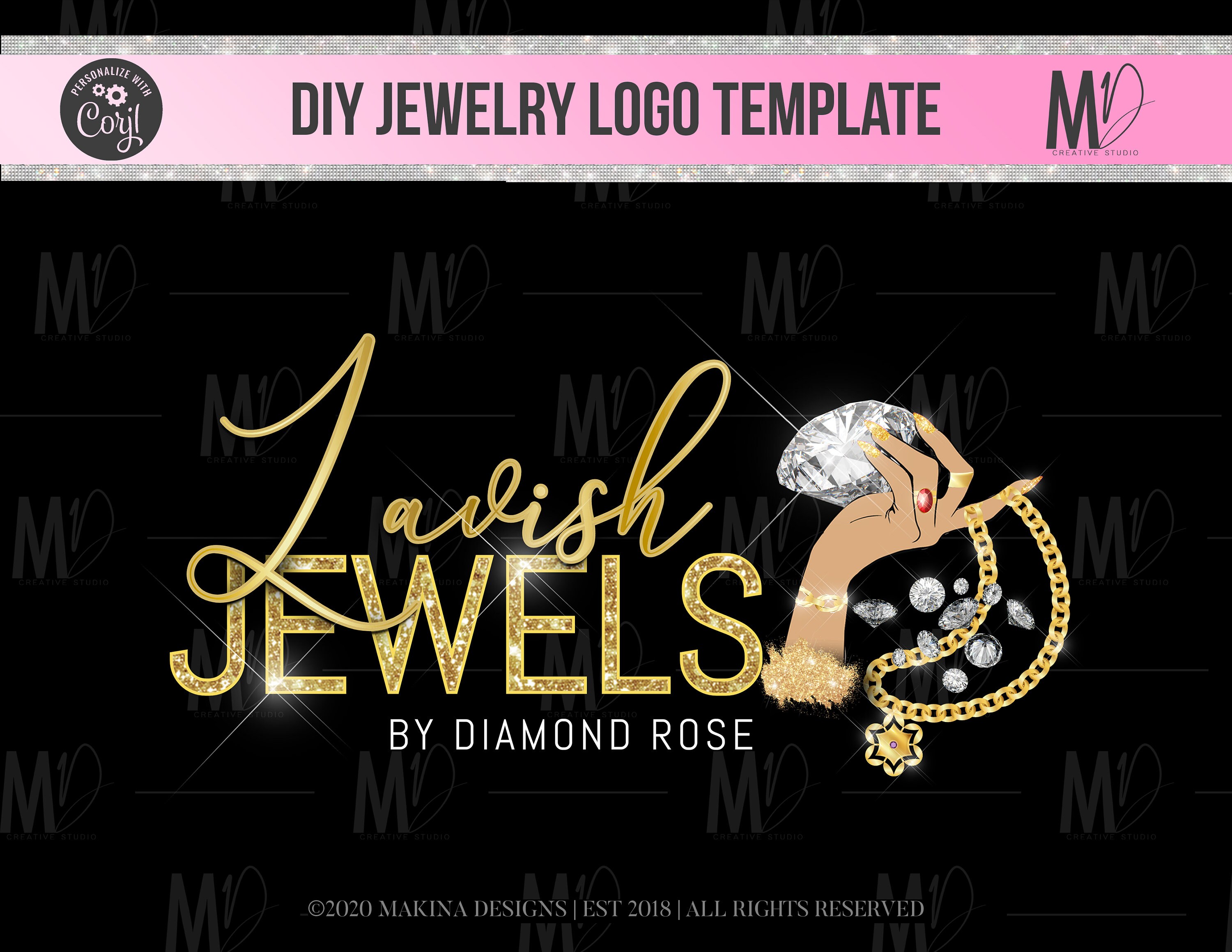 DIY JEWELRY LOGO Jewel Logo Handmade Jewelry Logo Logo - Etsy