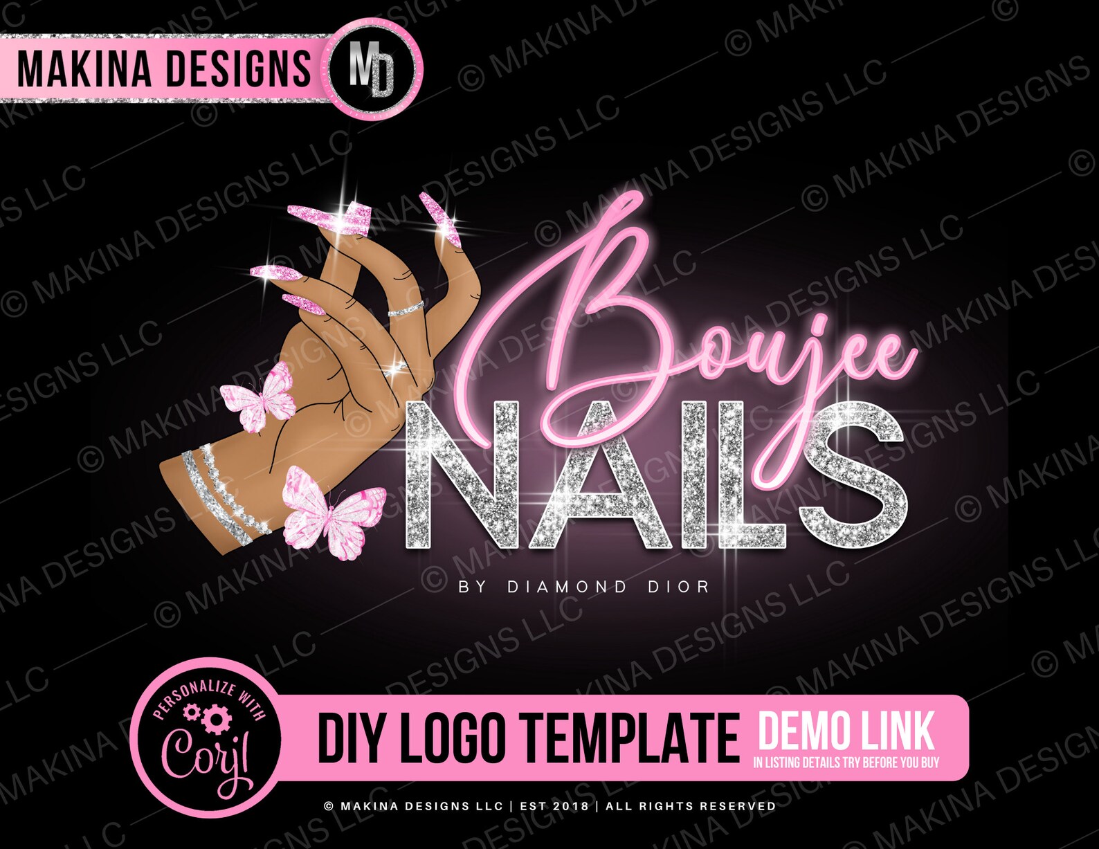 Nail Tech Logo Logo Design Logo Premade Logo Logo - Etsy