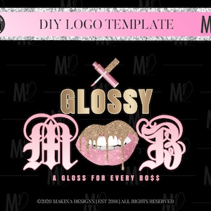 Lip Gloss Logo Design, gloss Logo Design, lip gloss, Logo design, Salon Logo, Beauty Logo, Logo Template
