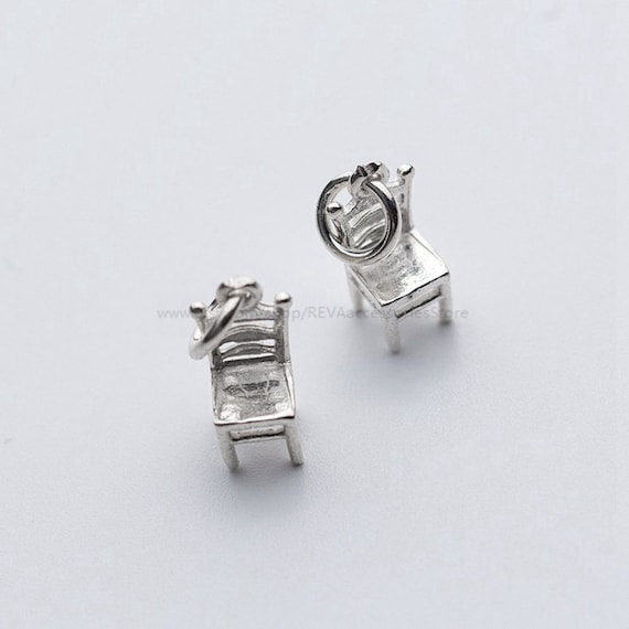 925 Sterling Silver Rhodium-plated Chow Disc Charm