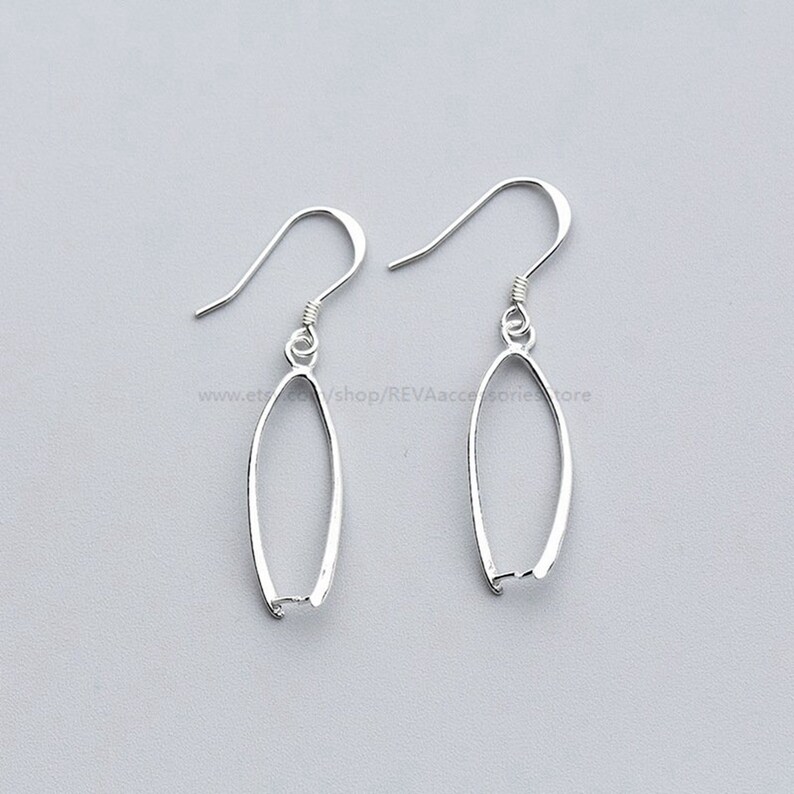 Sterling Silver Hook Earring French Ear Wire With Pinch Bail Etsy