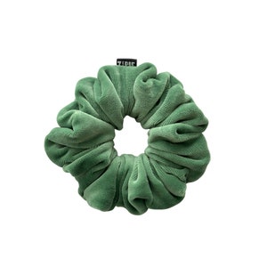 XXL SCRUNCHIE / oversized velvet scrunchie / jumbo scrunchie old green