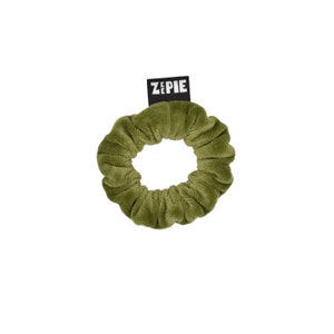 ZEEPIE scrunchie / olive velvet baby scrunchie / handmade