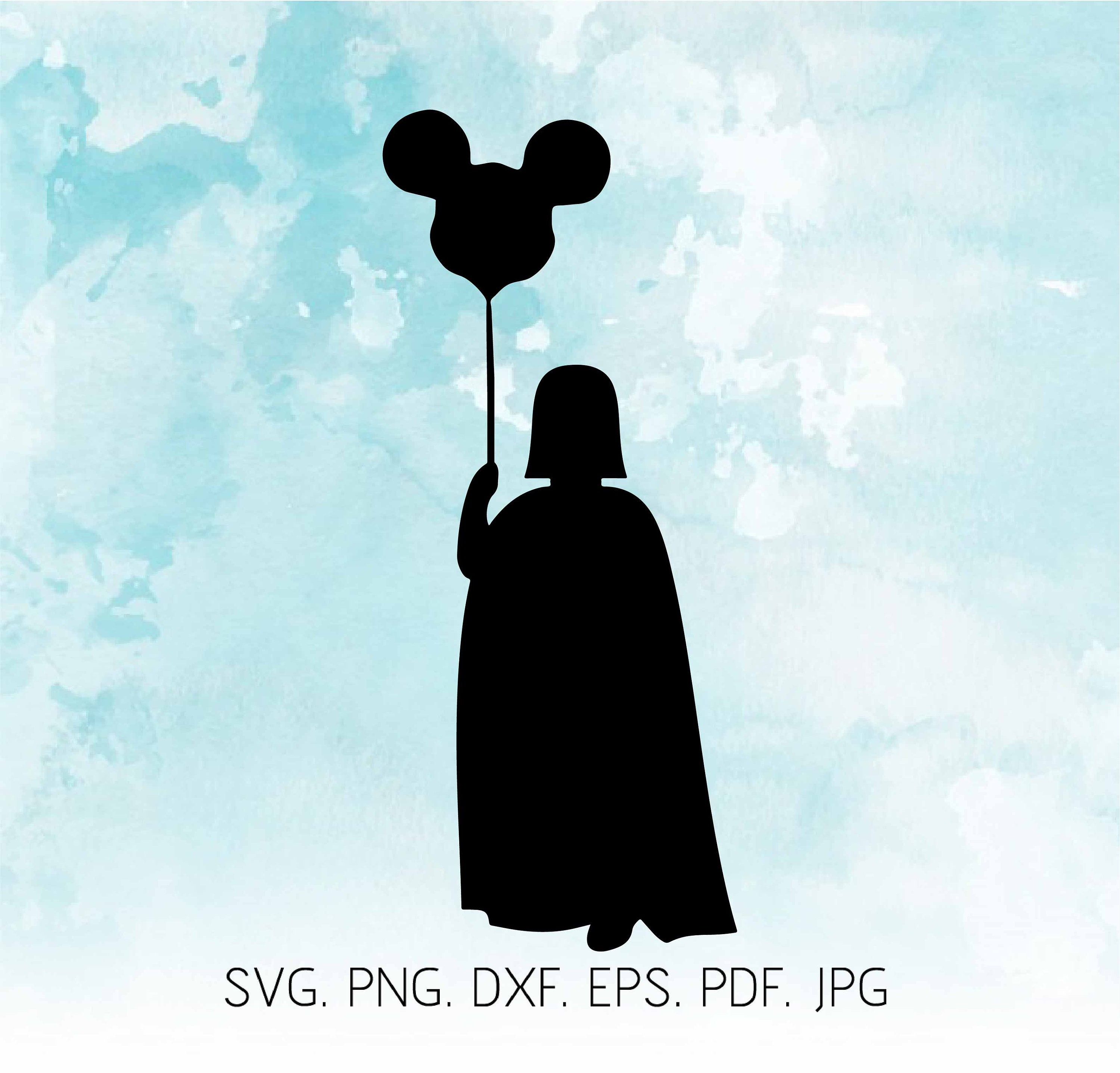 Download Darth Vader SVG Star Wars SVG Disney SVG Mickey Balloon | Etsy