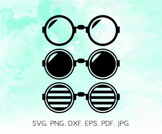 Round glasses clipart