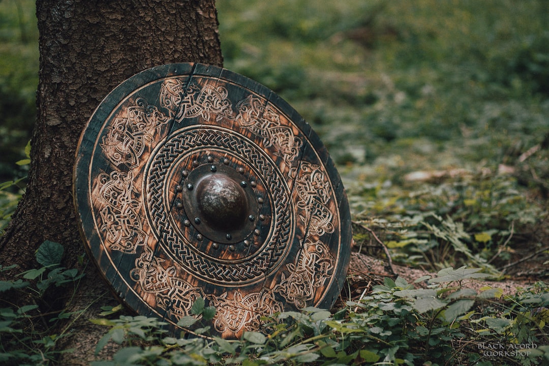 Viking Shield Norse Drake,viking Wall Decor,wood Wall Art,handmade Home