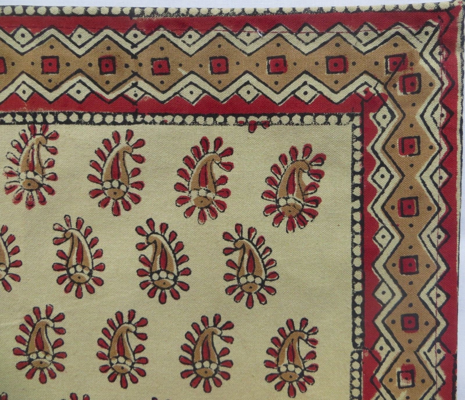 Heavy Cotton Placemat Printed Cotton Placemat Block Printed on Cotton