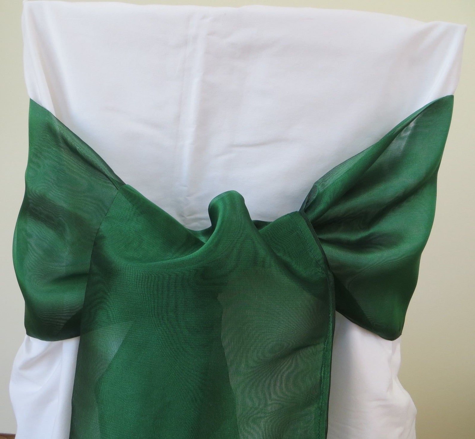 Emerald Green Chair Sashes Wedding Deco Organza Chairs Sashes Etsy