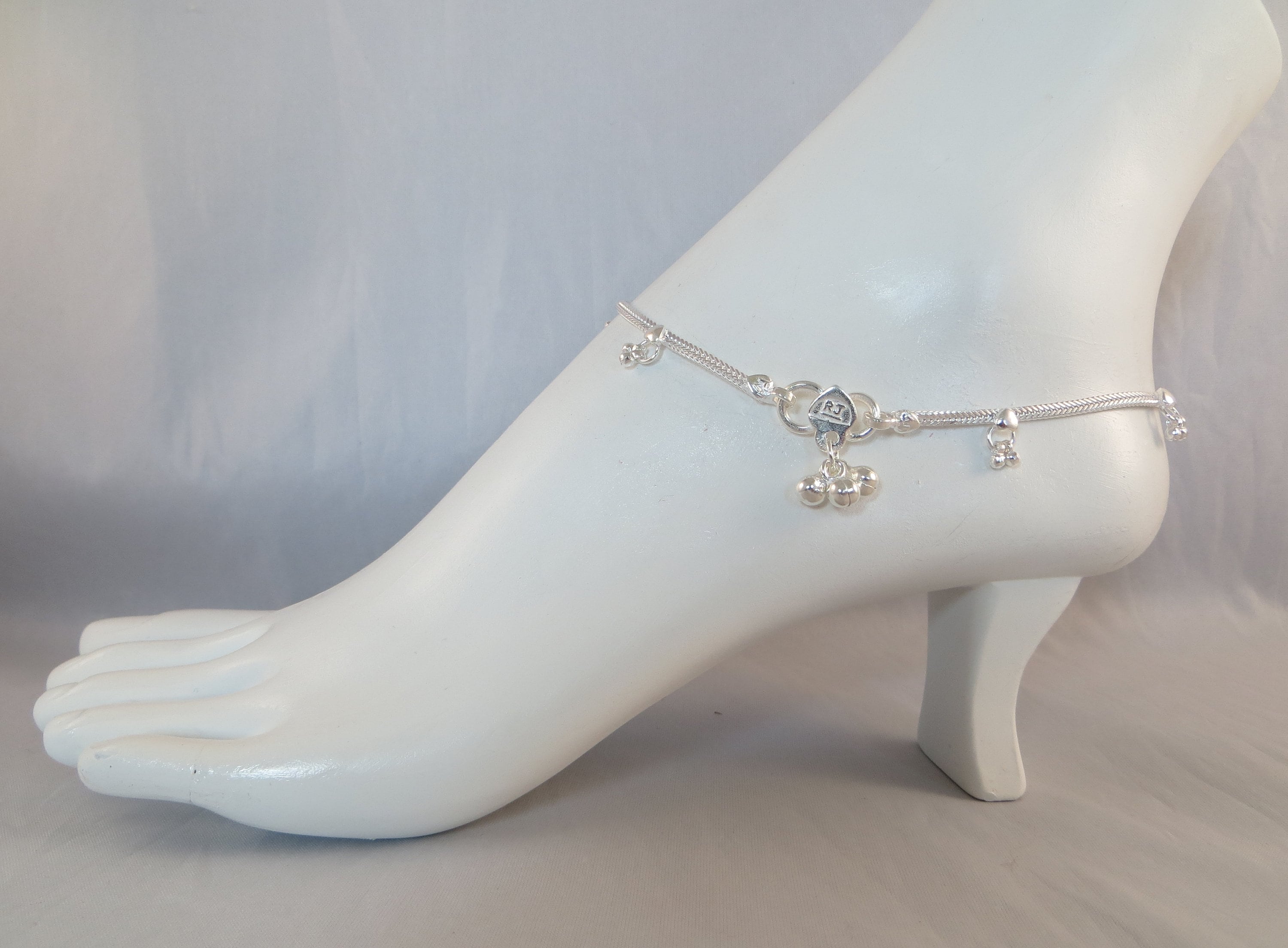 Sterling Silver Cḣanel Inspired Anklet (ANK-1075) - House of Jewellery